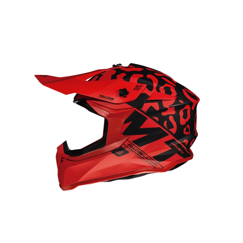 MT Falcon Karson Motocross Helm rot matt