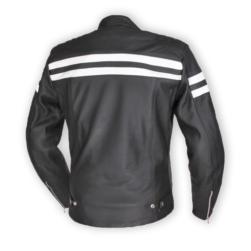 Street Racer Block schwarz-weiße Motorradjacke