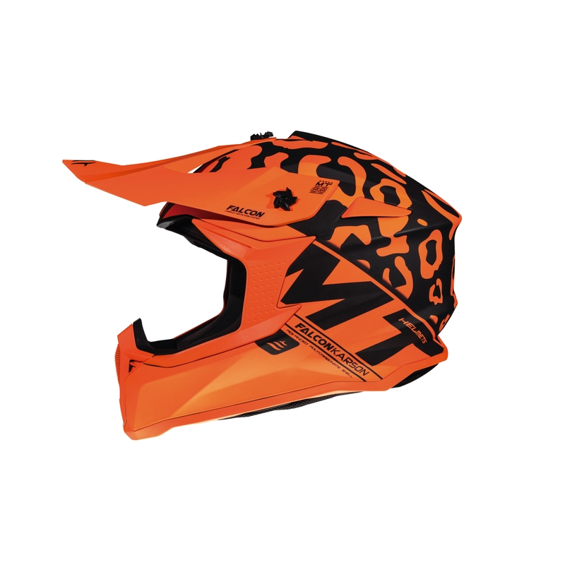 Motocross Helm MT Falcon Karson fluo orange matt
