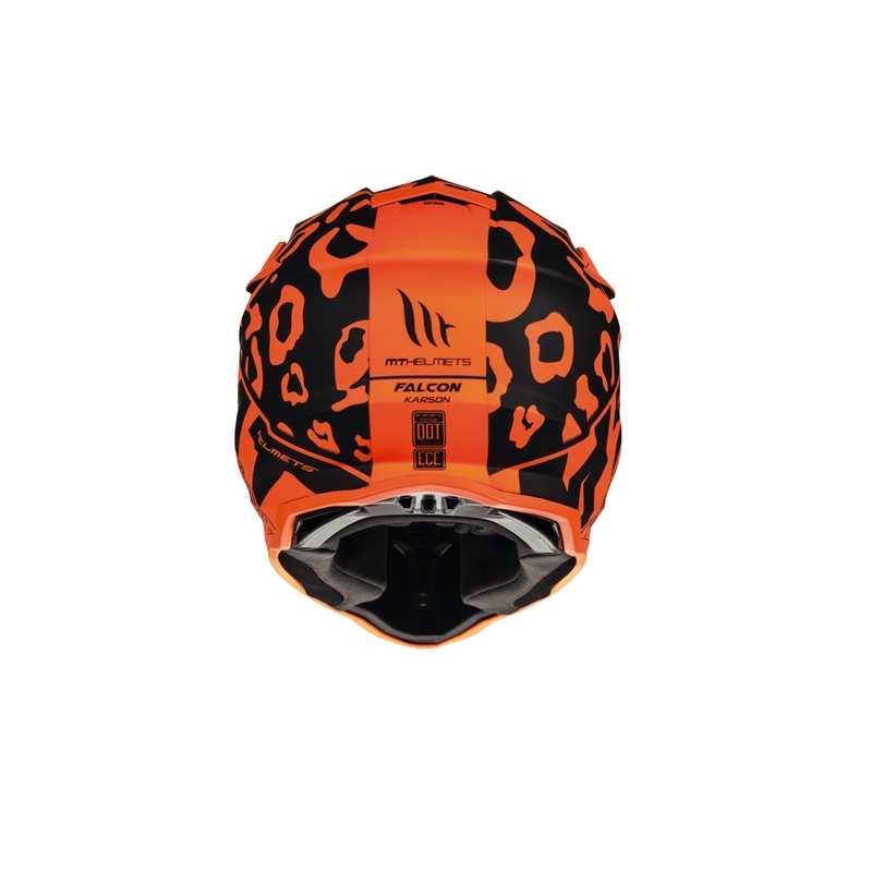 Motocross Helm MT Falcon Karson fluo orange matt