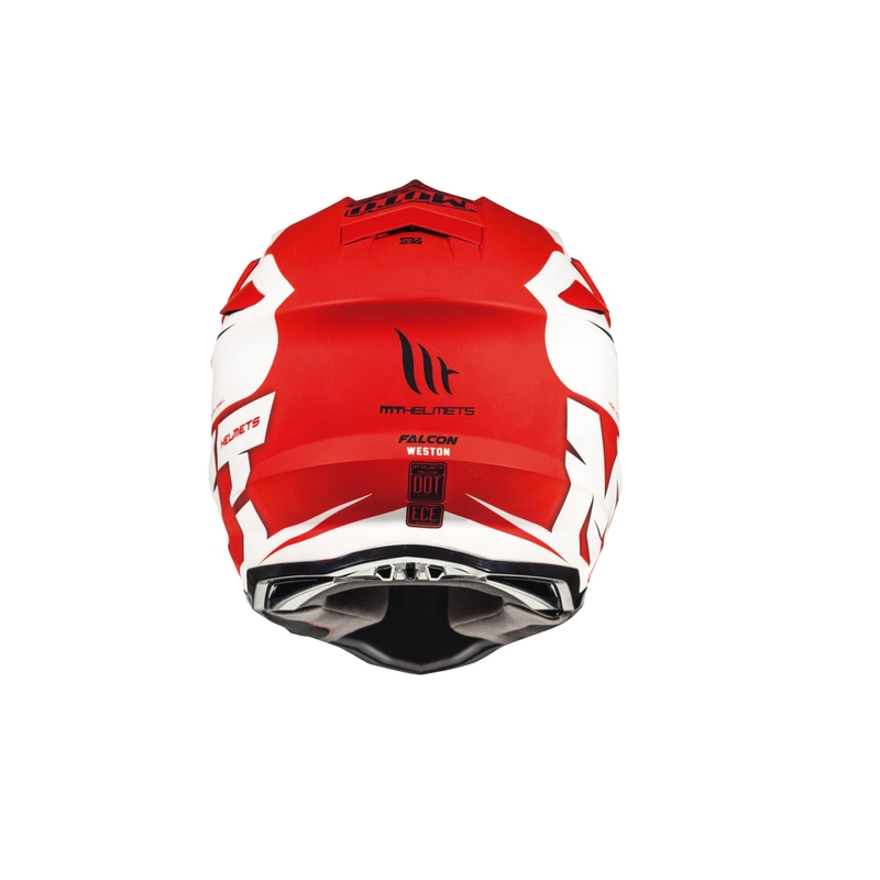 MT Falcon Weston Motocross Helm rot und weiß