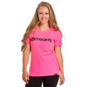 Damen-T-Shirt Meatfly Ladies MF Logo neon pink
