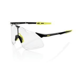 Sonnenbrille 100% HYPERCRAFT Gloss Black schwarz-gelb (photochromes Glas)