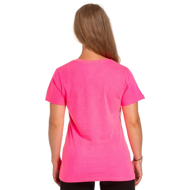 Damen-T-Shirt Meatfly Ladies MF Logo neon pink