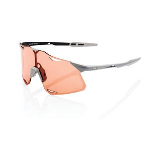 Sonnenbrille 100% HYPERCRAFT Matte Stone Grau Grau (HIPER rosa Glas)