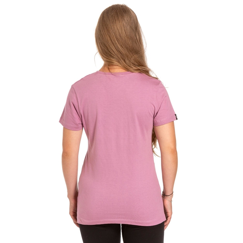 Damen-T-Shirt Meatfly Ladies MF Logo rosa Ausverkauf