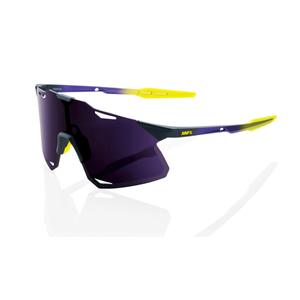 Sonnenbrille 100% HYPERCRAFT Metallic Digital Brights violett-gelb (violette Gläser)