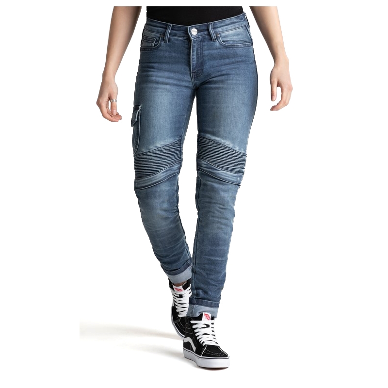 BROGER Ohio blaue Motorradjeans für Frauen Ausverkauf
