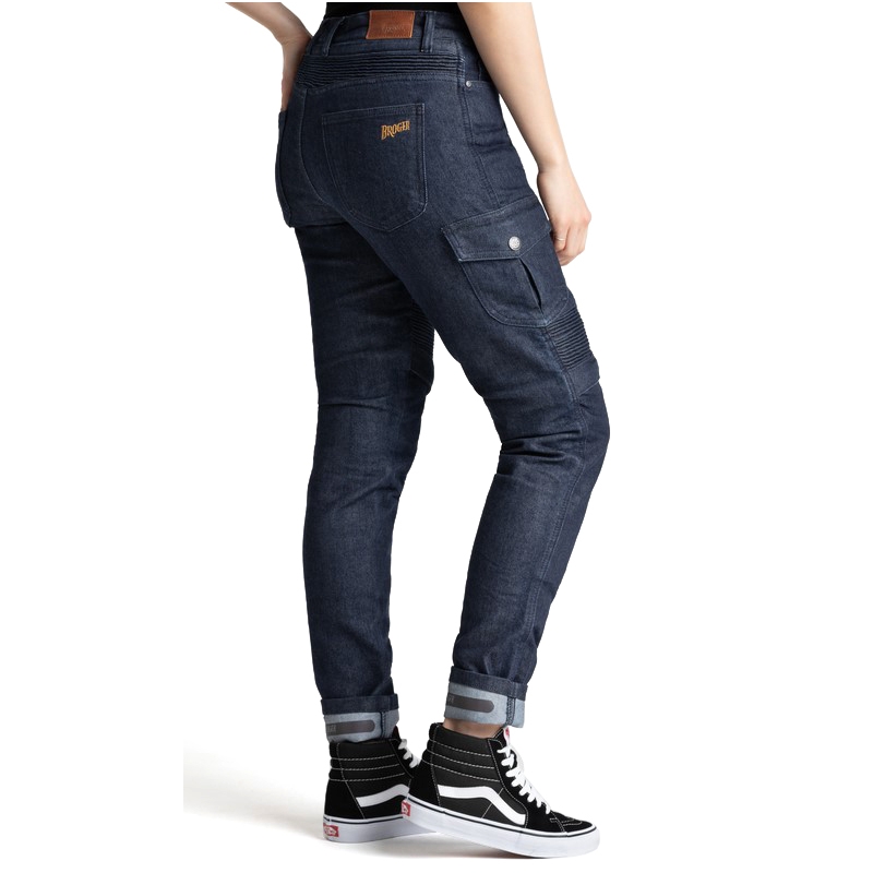 BROGER Ohio dunkelblaue Motorradjeans für Frauen Ausverkauf