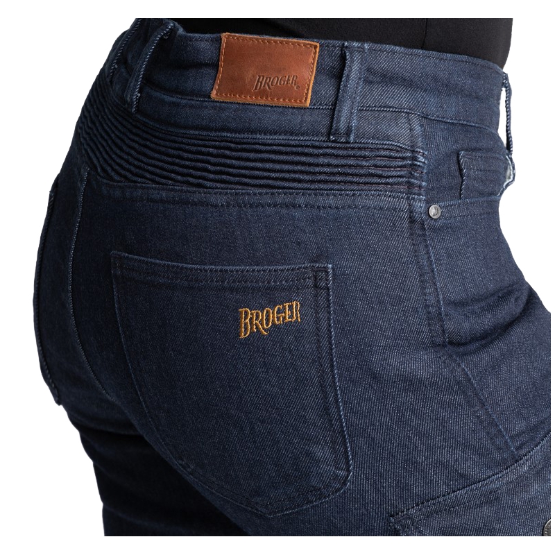 BROGER Ohio dunkelblaue Motorradjeans für Frauen Ausverkauf