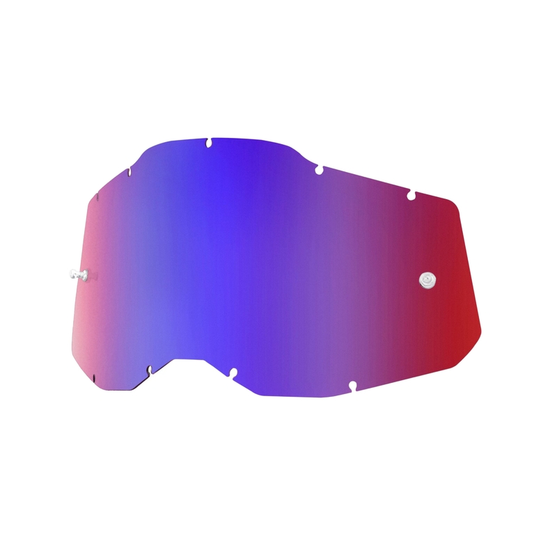 Plexi 100% Racecraft 2/Accuri 2/Strata 2 blau/rot verspiegelt (Anti-Beschlag)