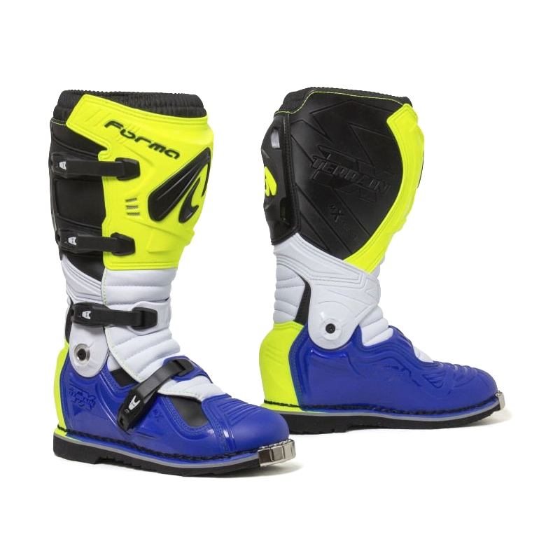 Forma Terrain Evolution TX fluo gelb-weiß-blaue Motorradstiefel