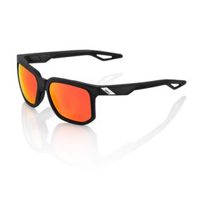 Sonnenbrille 100% CENTRIC Matte Crystal Black schwarz (rote Gläser)