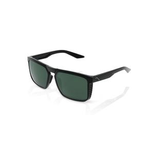Sonnenbrille 100% RENSHAW schwarz (grüne Gläser)