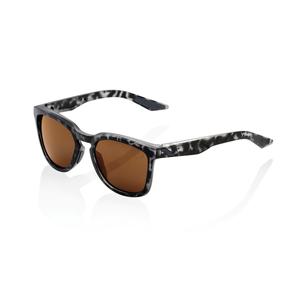 Sonnenbrille 100% HUDSON Matte Black Havanna schwarz-grau (bronzefarbene Gläser)