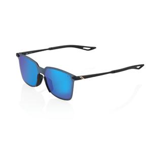 100% LEGERE SQUARE Soft Tact Black Sonnenbrille (blau verchromte Gläser)