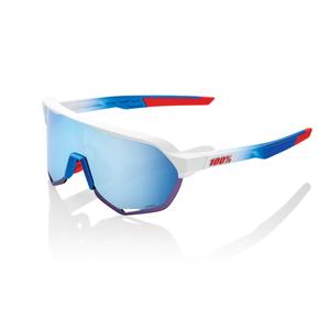 Sonnenbrille 100% S2 TotalEnergies Team Matte rot-blau-weiß (HIPER blau Glas)
