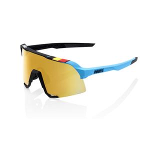 Sonnenbrille 100% S3 BWR blau-schwarz (Gold-Chrom-Glas)