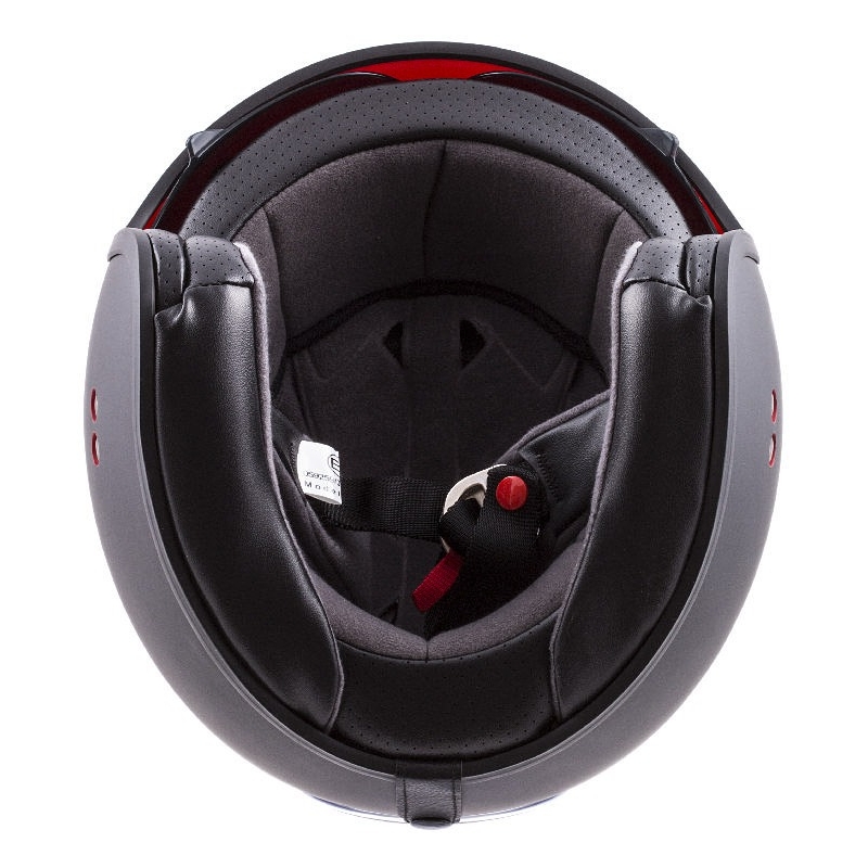Offener Motorradhelm Cassida Oxygen Jawa OHC rot-schwarz-weiß