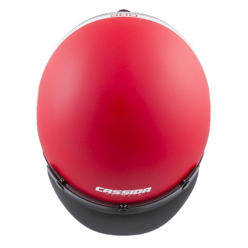 Offener Motorradhelm Cassida Oxygen Jawa OHC rot-schwarz-weiß