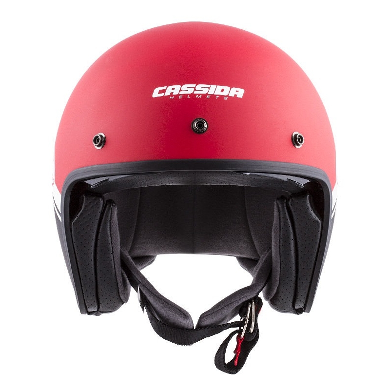 Offener Motorradhelm Cassida Oxygen Jawa OHC rot-schwarz-weiß