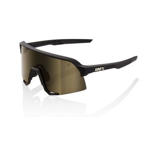 Sonnenbrille 100% S3 Soft Tact Black schwarz (goldenes Glas)