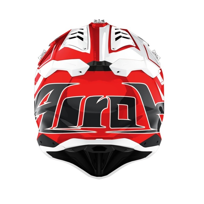 Motocross Helm Airoh Aviator 3.0 Rampage 2021 rot und weiß Ausverkauf
