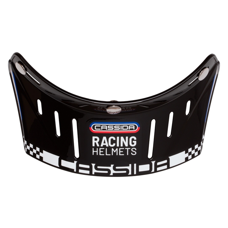 Flaches Visier für Cassida Oxygen Racing Spirit Helme schwarz