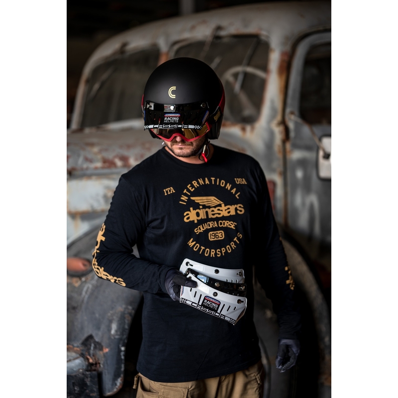 Flaches Visier für Cassida Oxygen Racing Spirit Helme schwarz