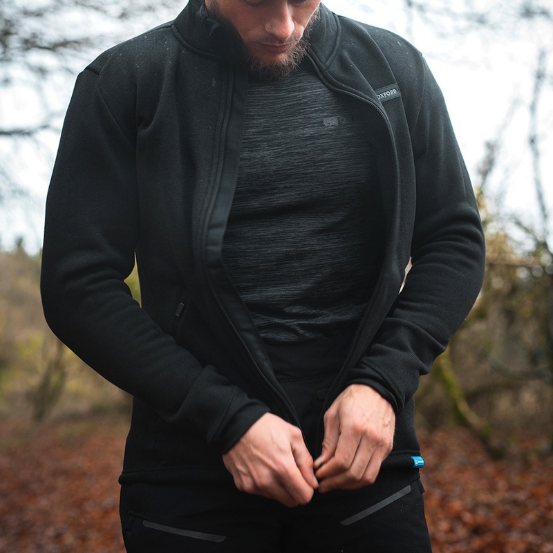Oxford Advanced Base Layer Schwarz-Grau Thermal T-Shirt - Langarm