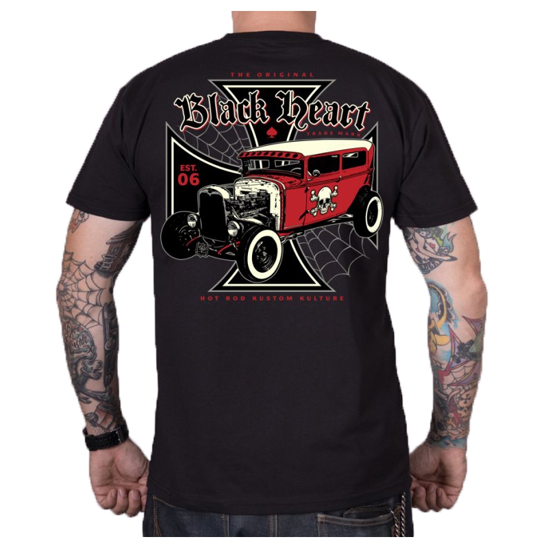 Herren-T-Shirt Black Heart Red Devil schwarz Ausverkauf
