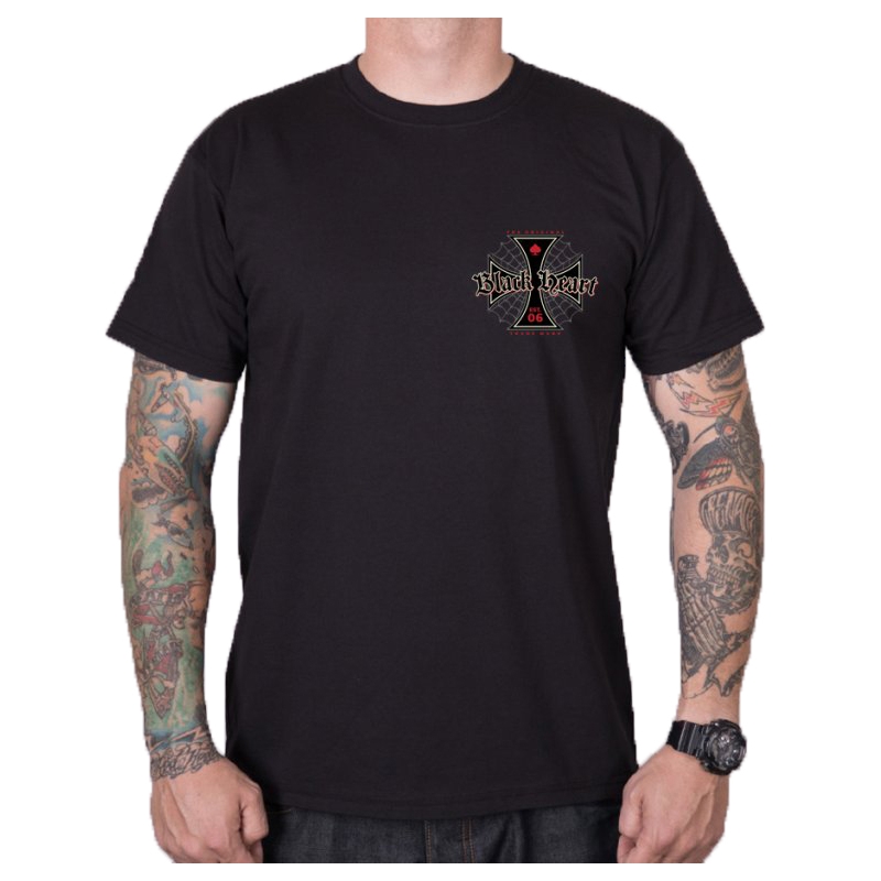 Herren-T-Shirt Black Heart Red Devil schwarz Ausverkauf