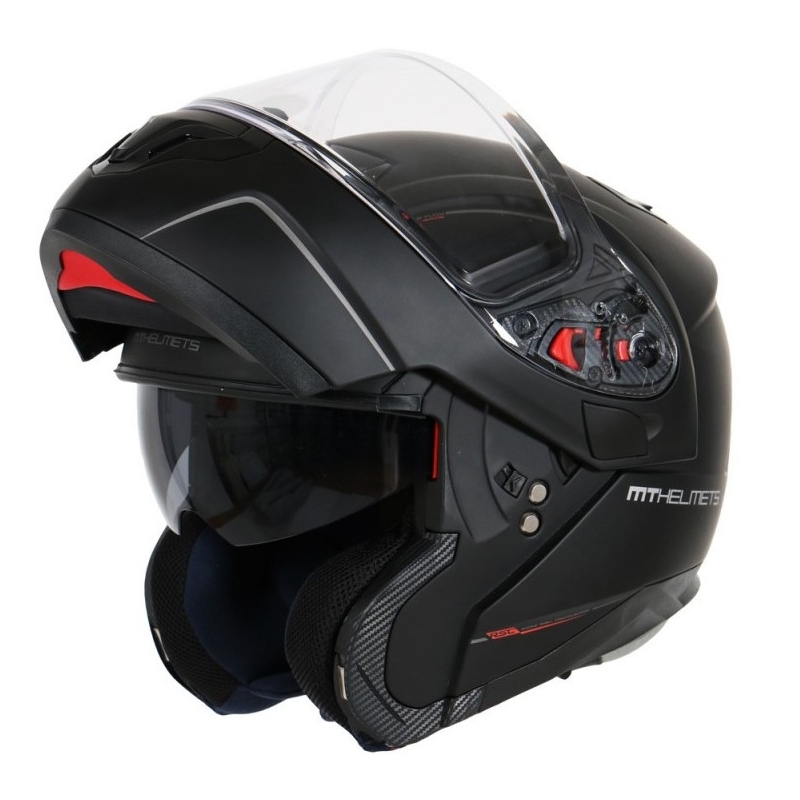 MT Atom Motorradhelm schwarz matt - Klasse II
