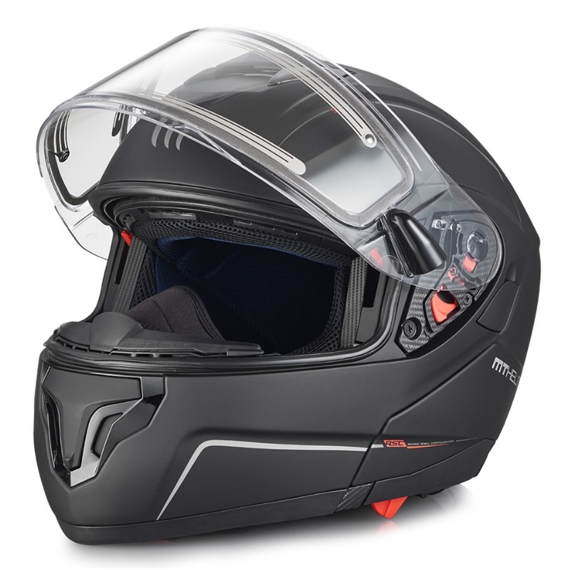 MT Atom Motorradhelm schwarz matt - Klasse II