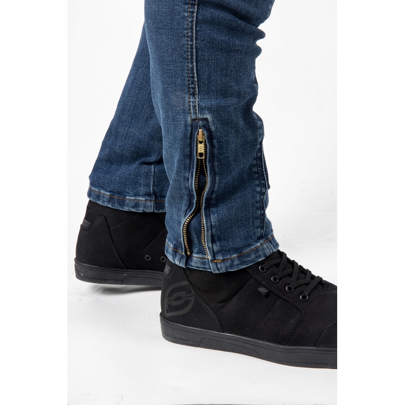 Motorradjeans Ozone Hornet II gewaschen blau Ausverkauf