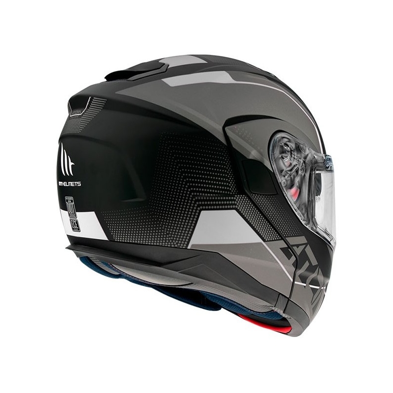 MT Atom SV Quark schwarz-grau-weiß Motorradhelm - Grade II