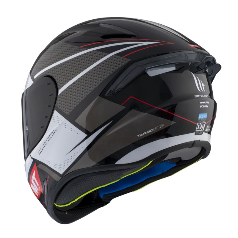MT FF106 Pro Targo Pro Podium Bo schwarz und weiß Integral Motorradhelm Ausverkauf