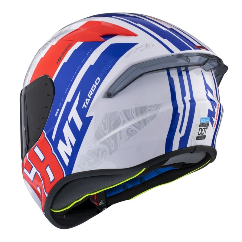 MT FF106 Pro Targo Pro Welcome A5 weiß-blau-roter Integral-Motorradhelm Ausverkauf