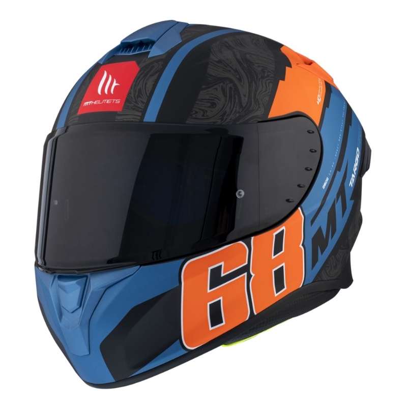 MT FF106 Pro Targo Pro Welcome D4 schwarz-blau-orange Integral Motorradhelm
