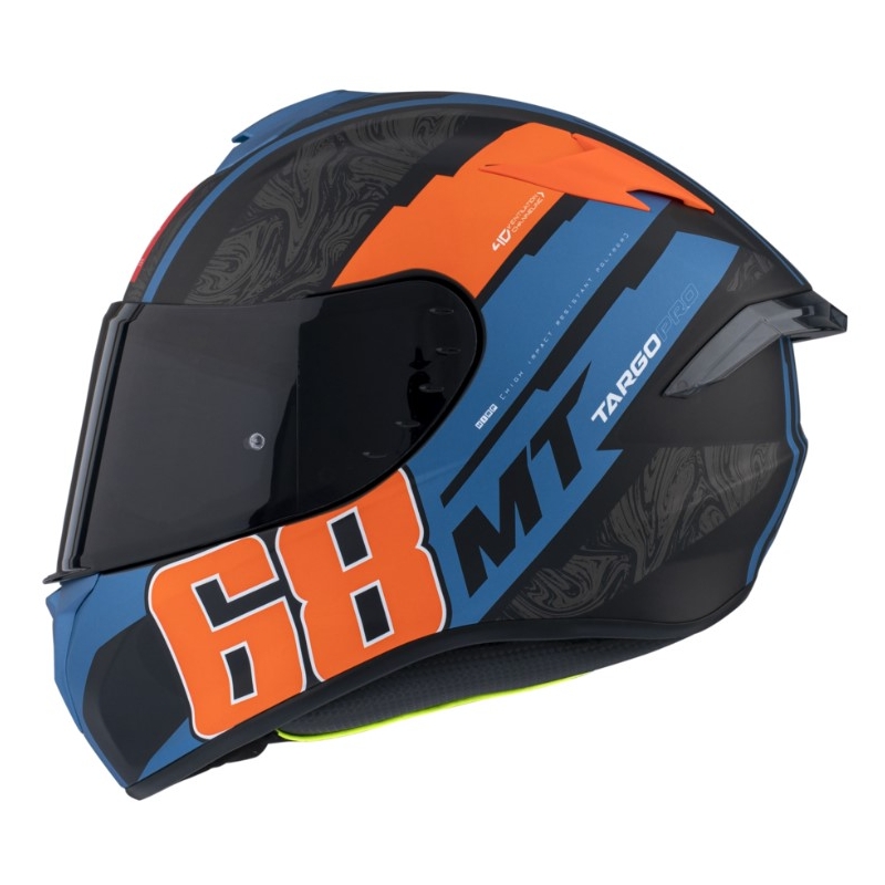 MT FF106 Pro Targo Pro Welcome D4 schwarz-blau-orange Integral Motorradhelm