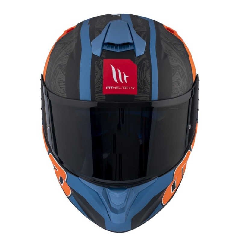 MT FF106 Pro Targo Pro Welcome D4 schwarz-blau-orange Integral Motorradhelm