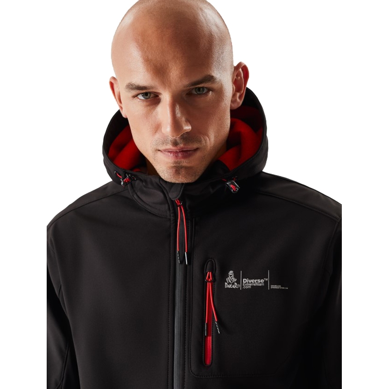 Herren Softshelljacke DAKAR Sotix rot-schwarz