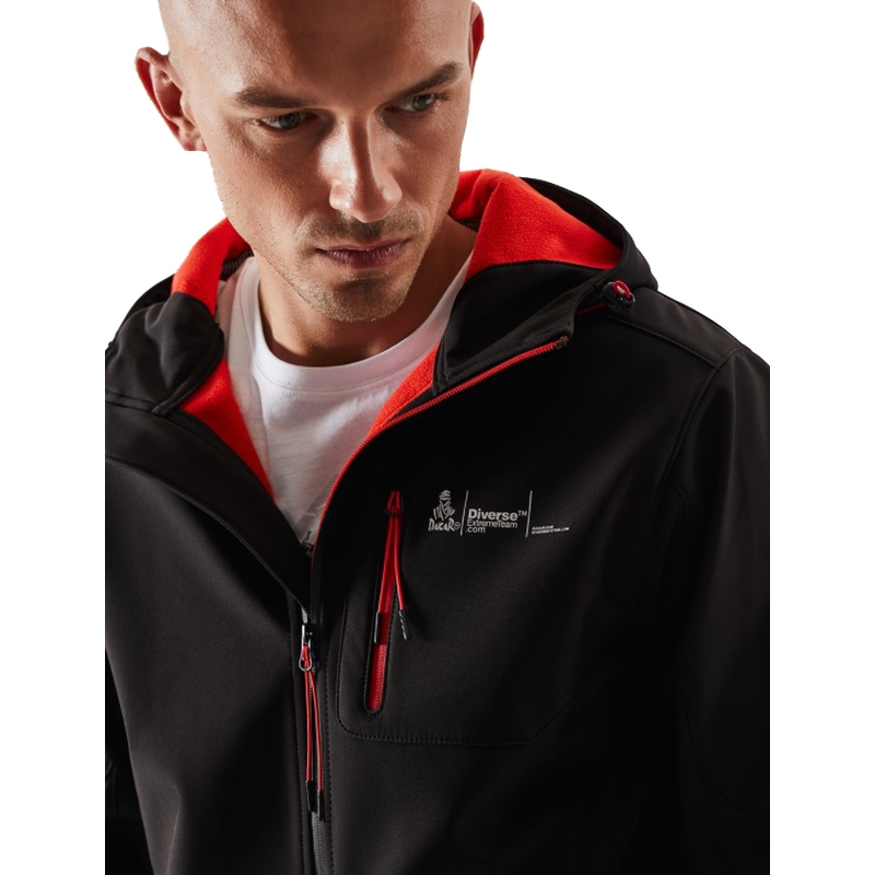 Herren Softshelljacke DAKAR Sotix rot-schwarz