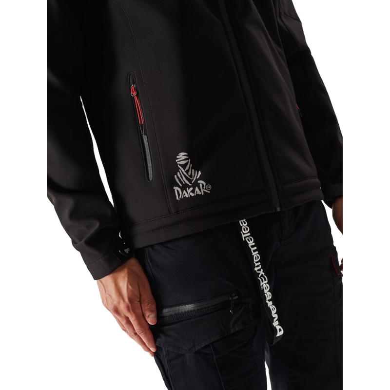 Herren Softshelljacke DAKAR Sotix rot-schwarz