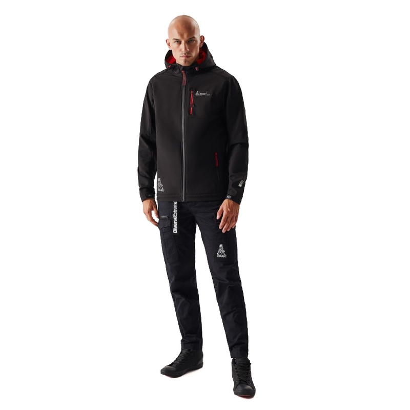 Herren Softshelljacke DAKAR Sotix rot-schwarz