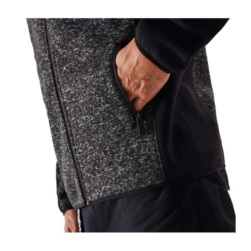 Herren Fleece-Kapuzenpullover DAKAR Cross 4 schwarz-grau