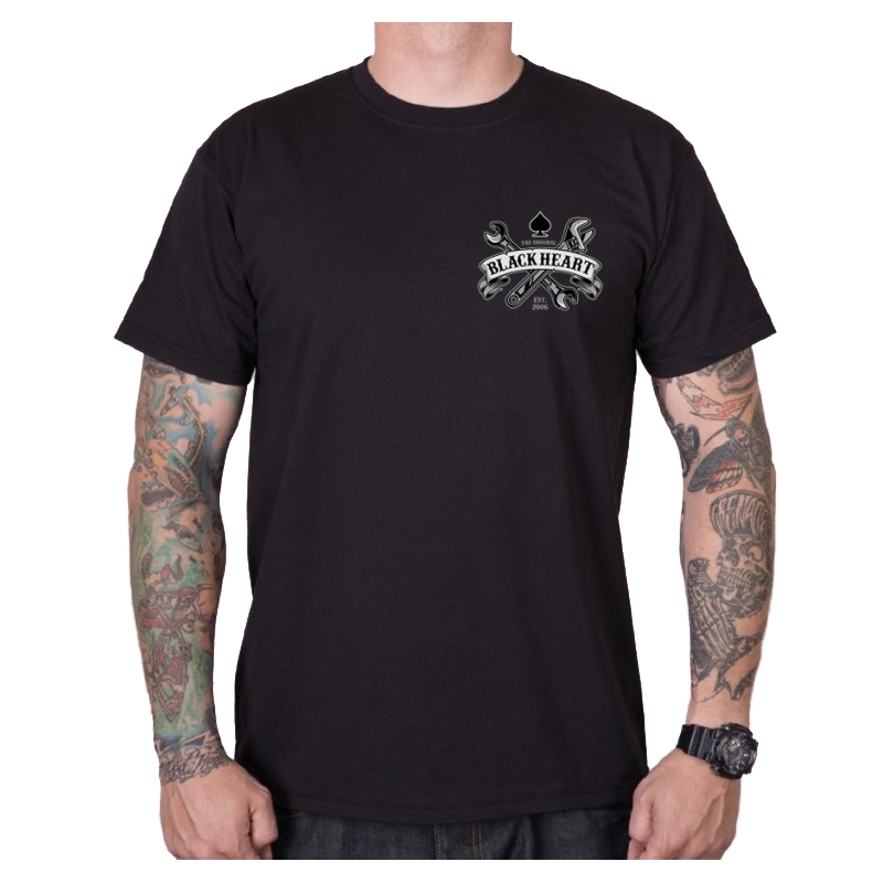 Herren-T-Shirt Schwarzes Herz Respekt Tradition
