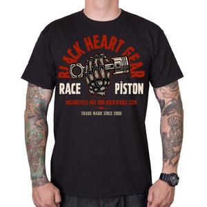 Men's Black Heart Race Piston schwarzes Hemd