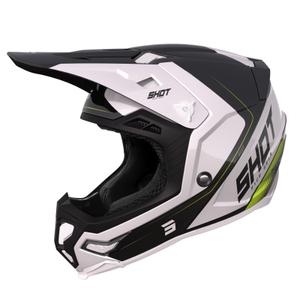 Motocross Helm Shot Core Fast schwarz-weiß-fluo gelb Ausverkauf