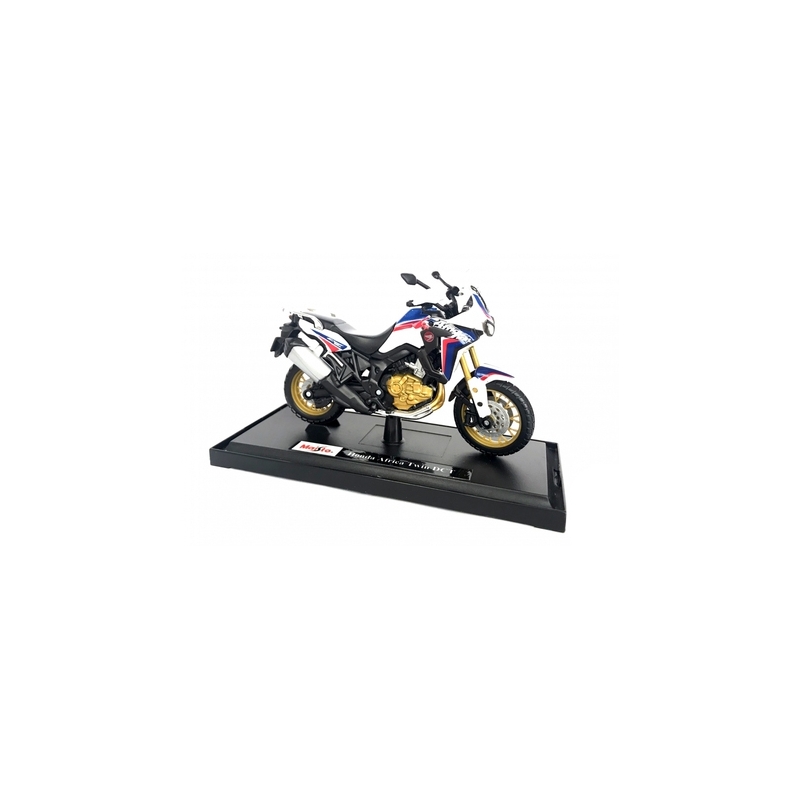 Modell Motorrad Maisto Honda African Twin weiß-blau-rot